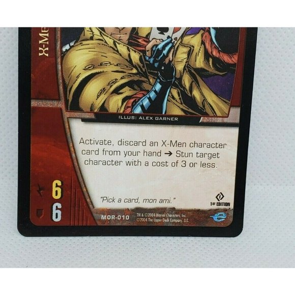 Upper Deck VS. System X-Men Marvel Gambit Remy Lebeau 2004 Trading Card - Picture 3 of 10